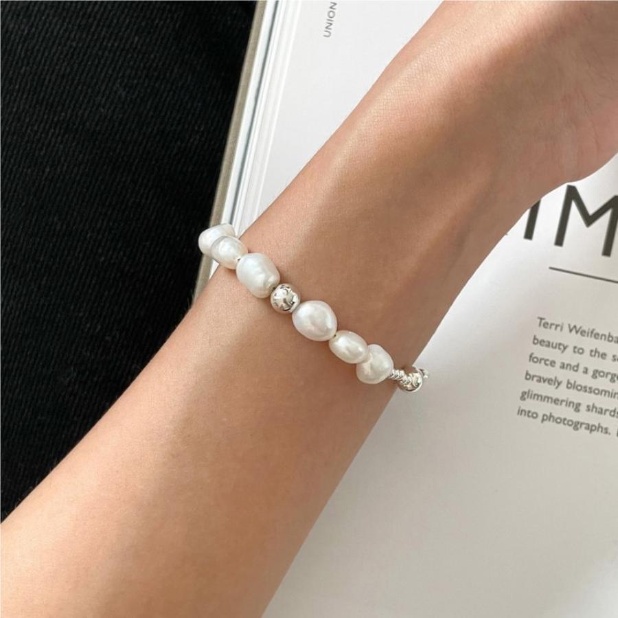 925 Sterling Silver Freshwater Pearl Bracelet Bangle