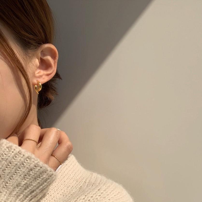 925 Sterling Silver Trendy Hoop Earrings