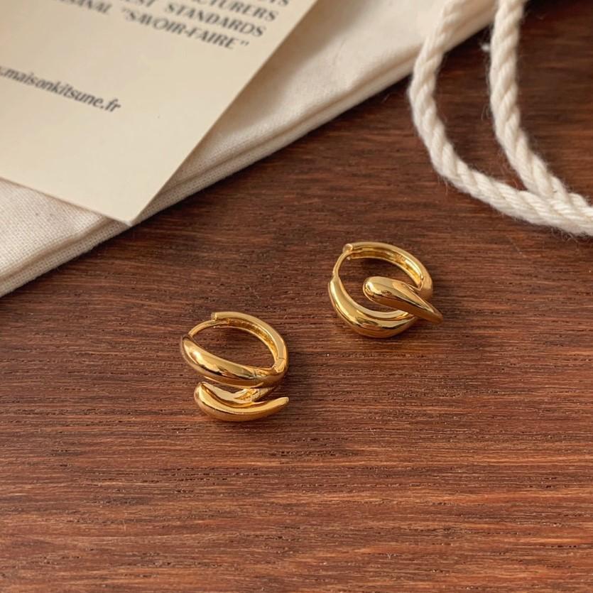925 Sterling Silver Trendy Hoop Earrings