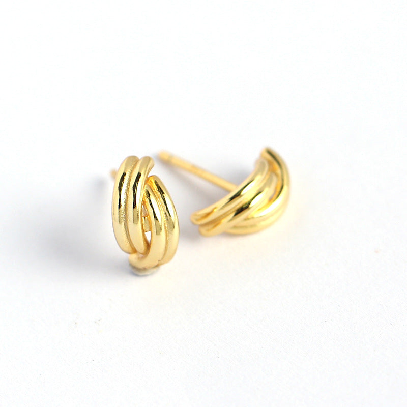 925 Sterling Silver Twisted Earrings