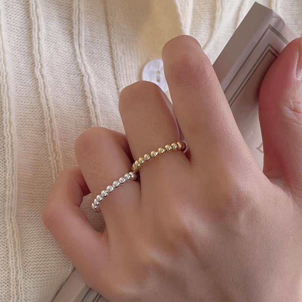 925 Sterling Silver Ball Bead Ring