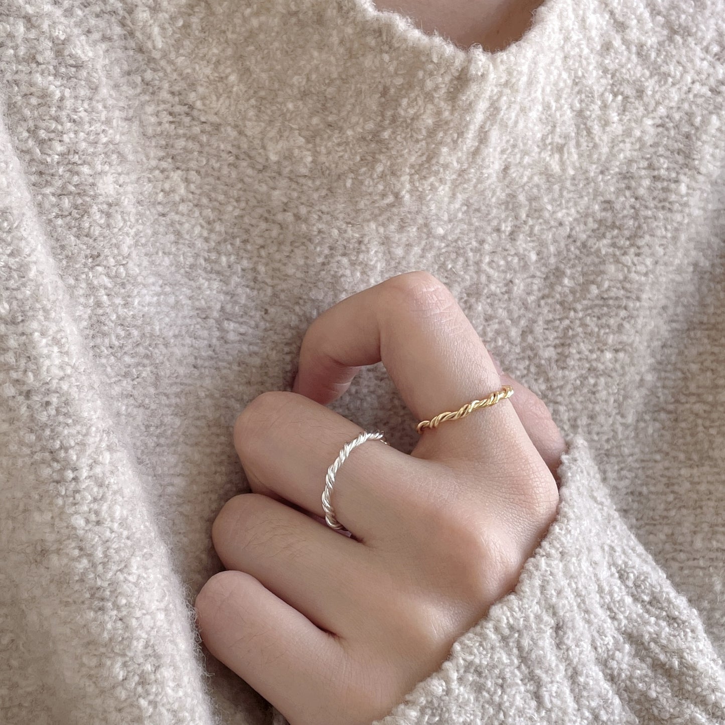 925 Sterling Silver Rope Ring