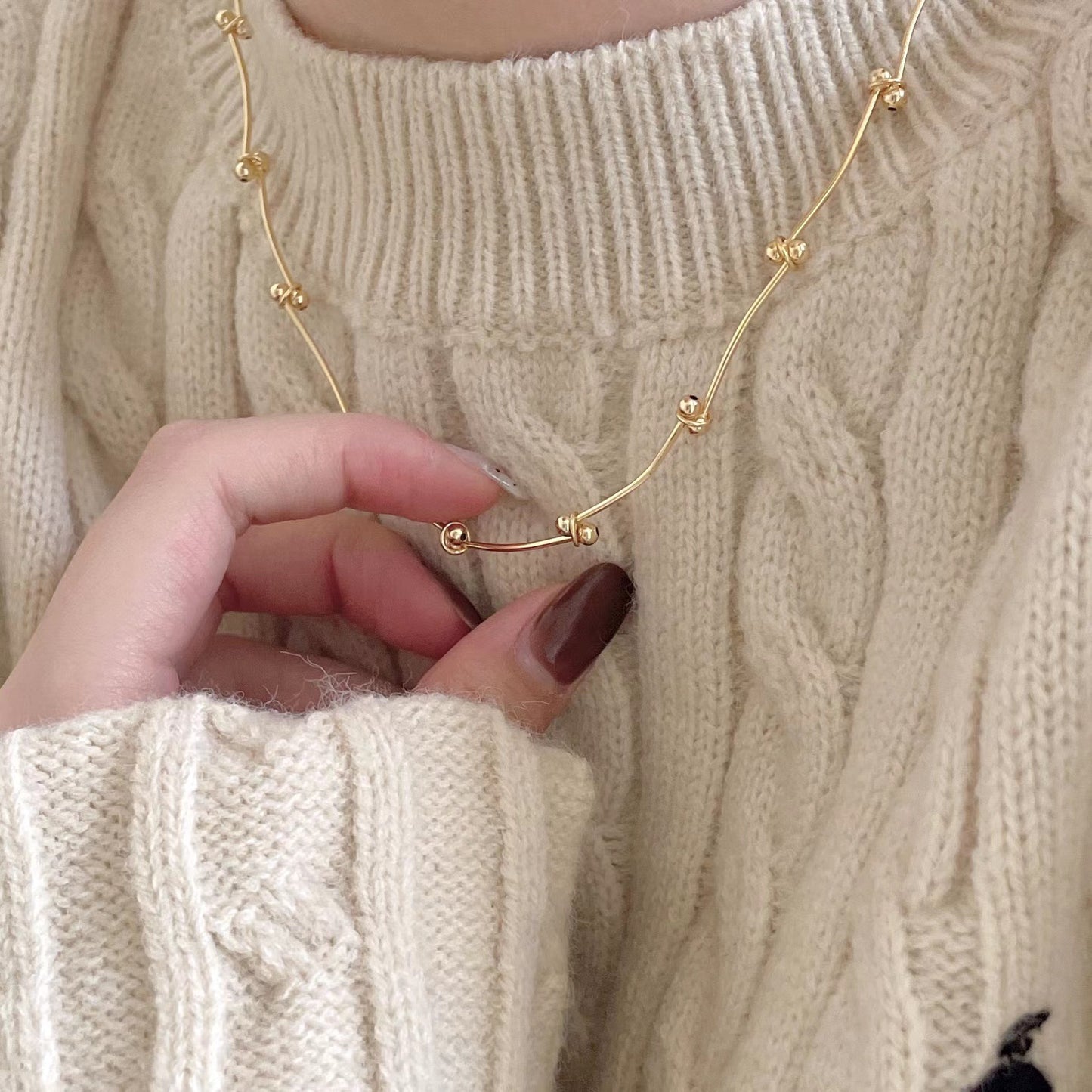 925 Sterling Silver Knotted Necklace