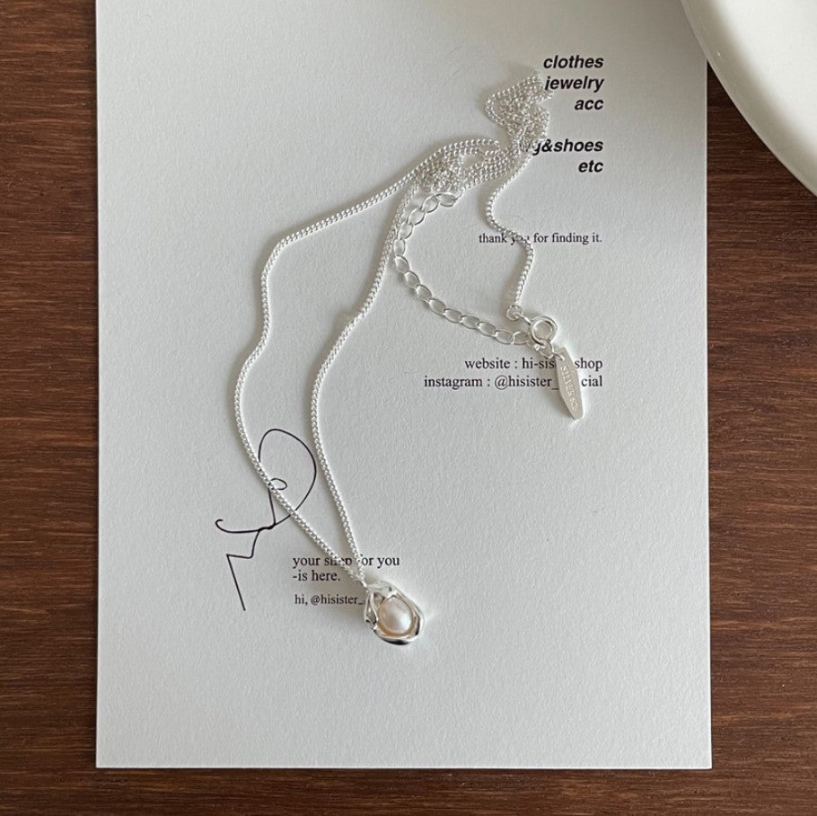 925 Sterling Silver Freshwater Pearl Pendant Necklace