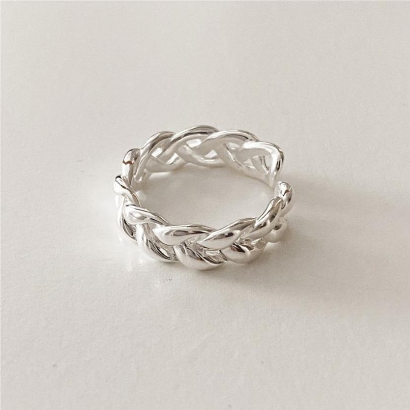 925 Sterling Silver Pleated Ring