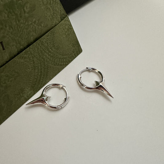 925 Sterling Silver Chic Hoop Earrings