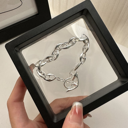 925 Sterling Silver Chain Bracelet Bangle