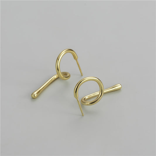 925 sterling silver fashion simple twist earring