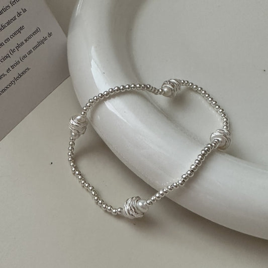925 sterling silver fashion pearl bracelet