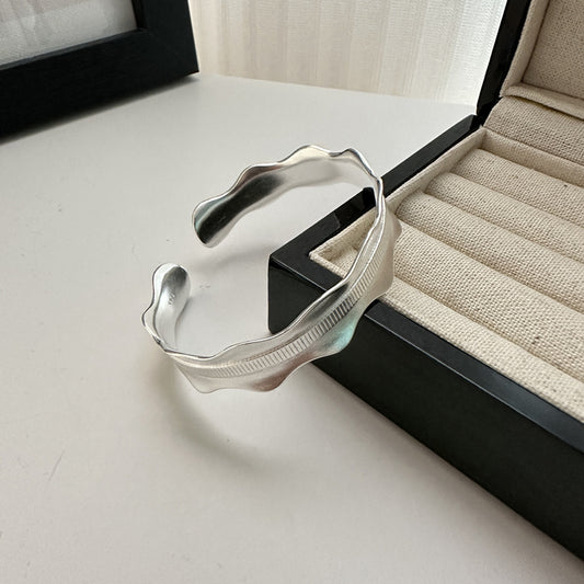 925 Sterling Silver Wide Bracelet Bangle