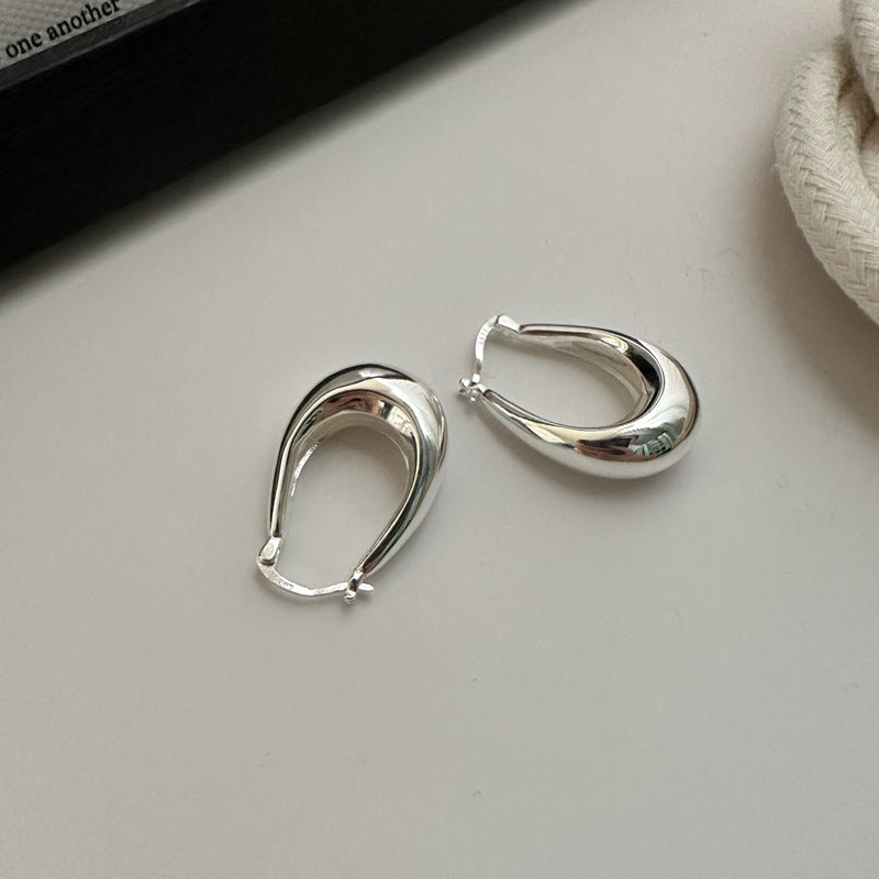925 Sterling Silver Fashion Hoop Earrings
