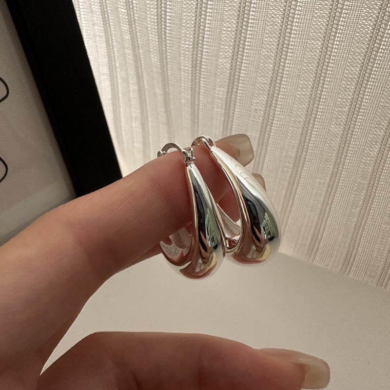 925 Sterling Silver Fashion Hoop Earrings