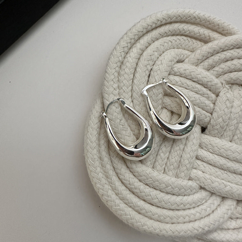 925 Sterling Silver Fashion Hoop Earrings