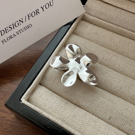 925 sterling silver summer flower trendy ring