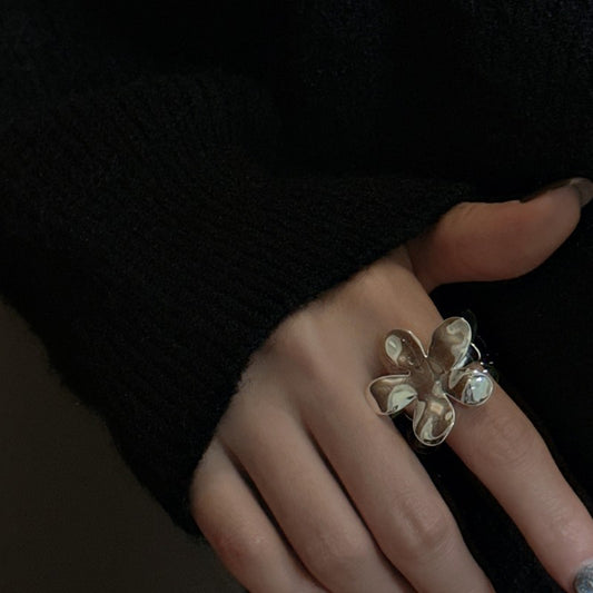 925 sterling silver summer flower trendy ring