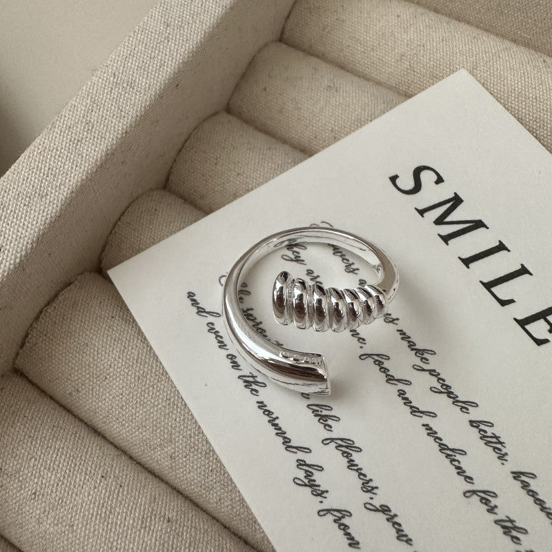 925 sterling silver simple fashion open ring