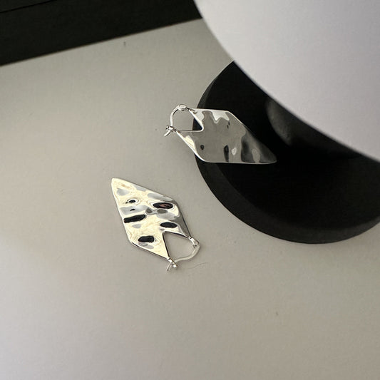 925 Sterling Silver Leaf Shape Earrings