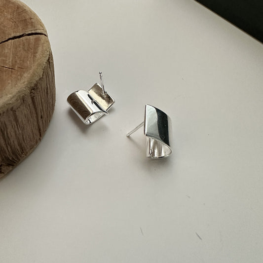 925 Sterling Silver Chunk Earrings