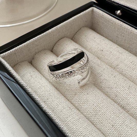 925 sterling silver fashion niche drop glaze ring