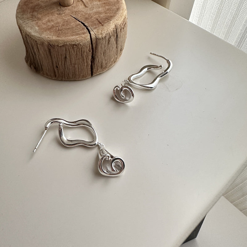 925 Sterling Silver Conch Earrings