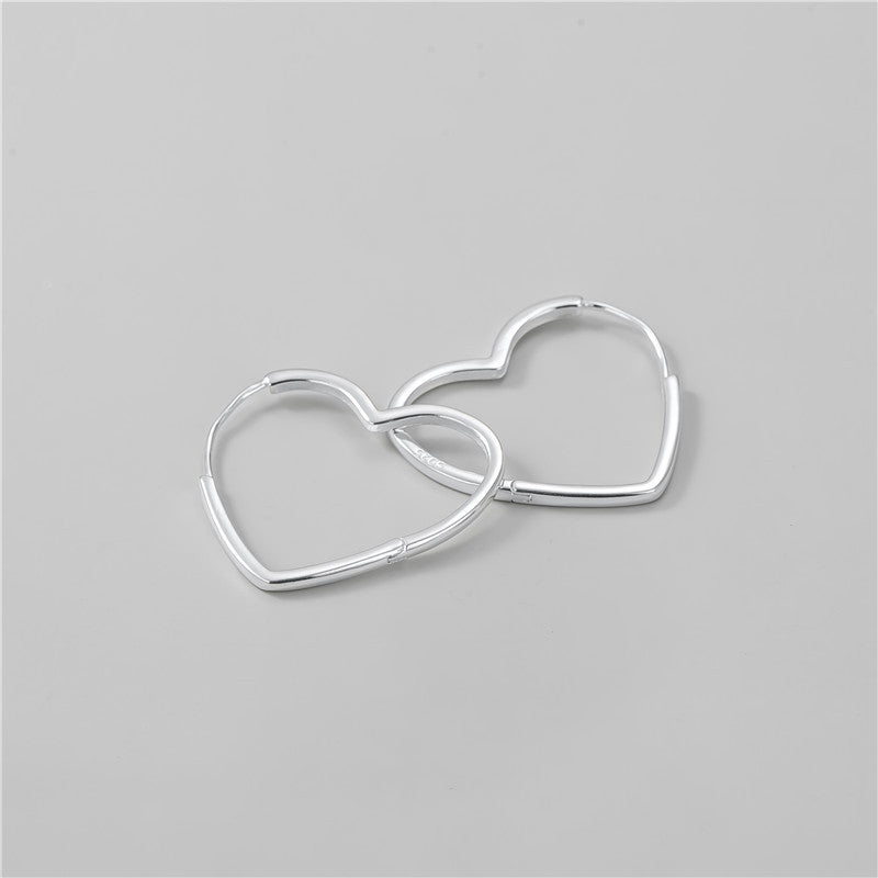 925 sterling silver fashion love line earring