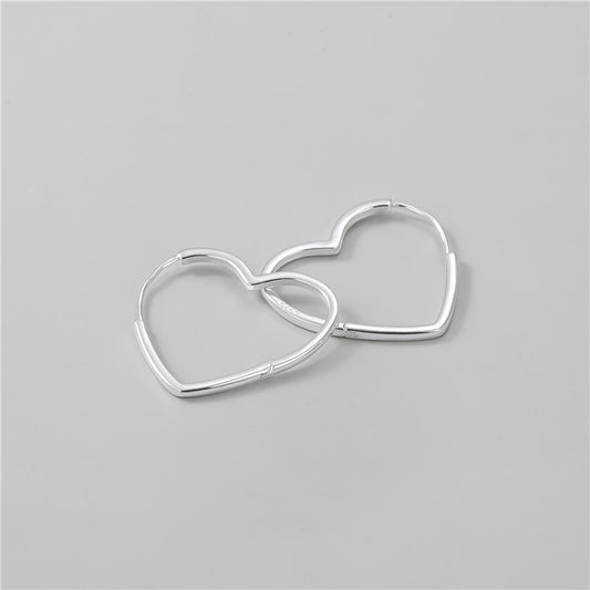 925 sterling silver fashion love line earring