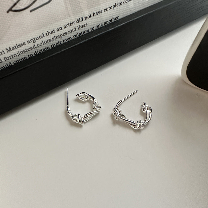 925 Sterling Silver Knot Earring Studs