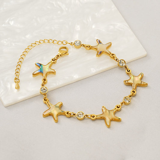 Design a temperament starfish bracelet