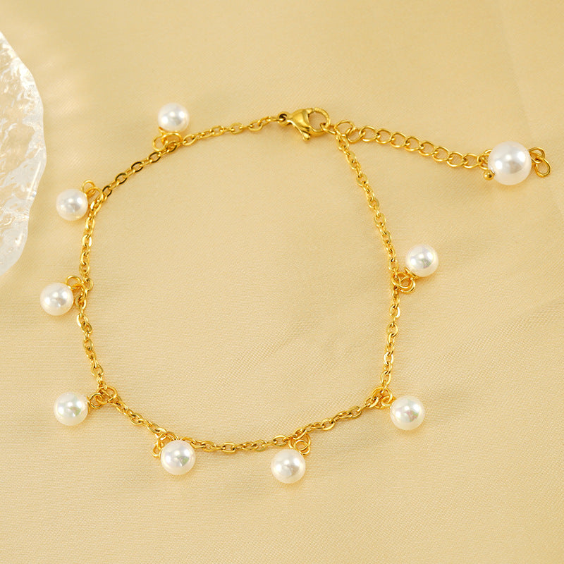 Personality pearl fringe bracelet