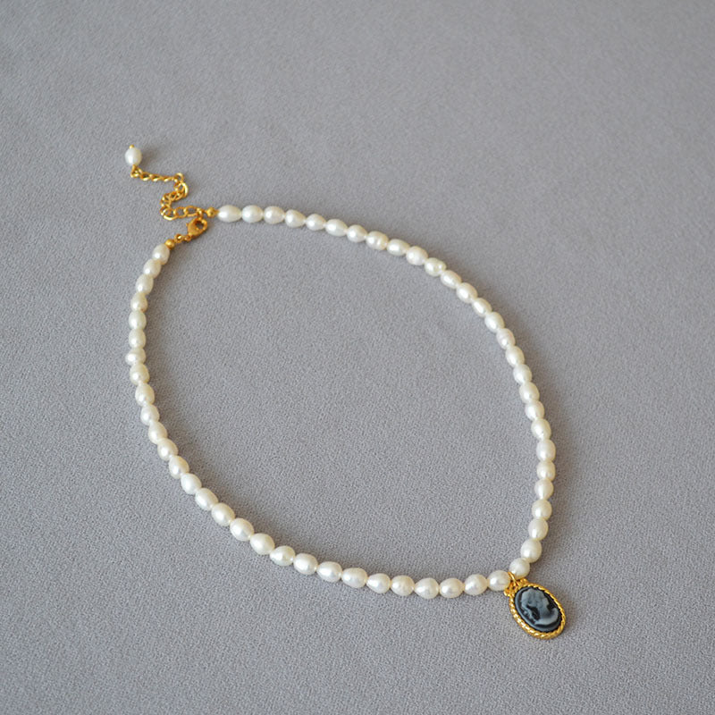 Brass Freshwater Pearl necklace