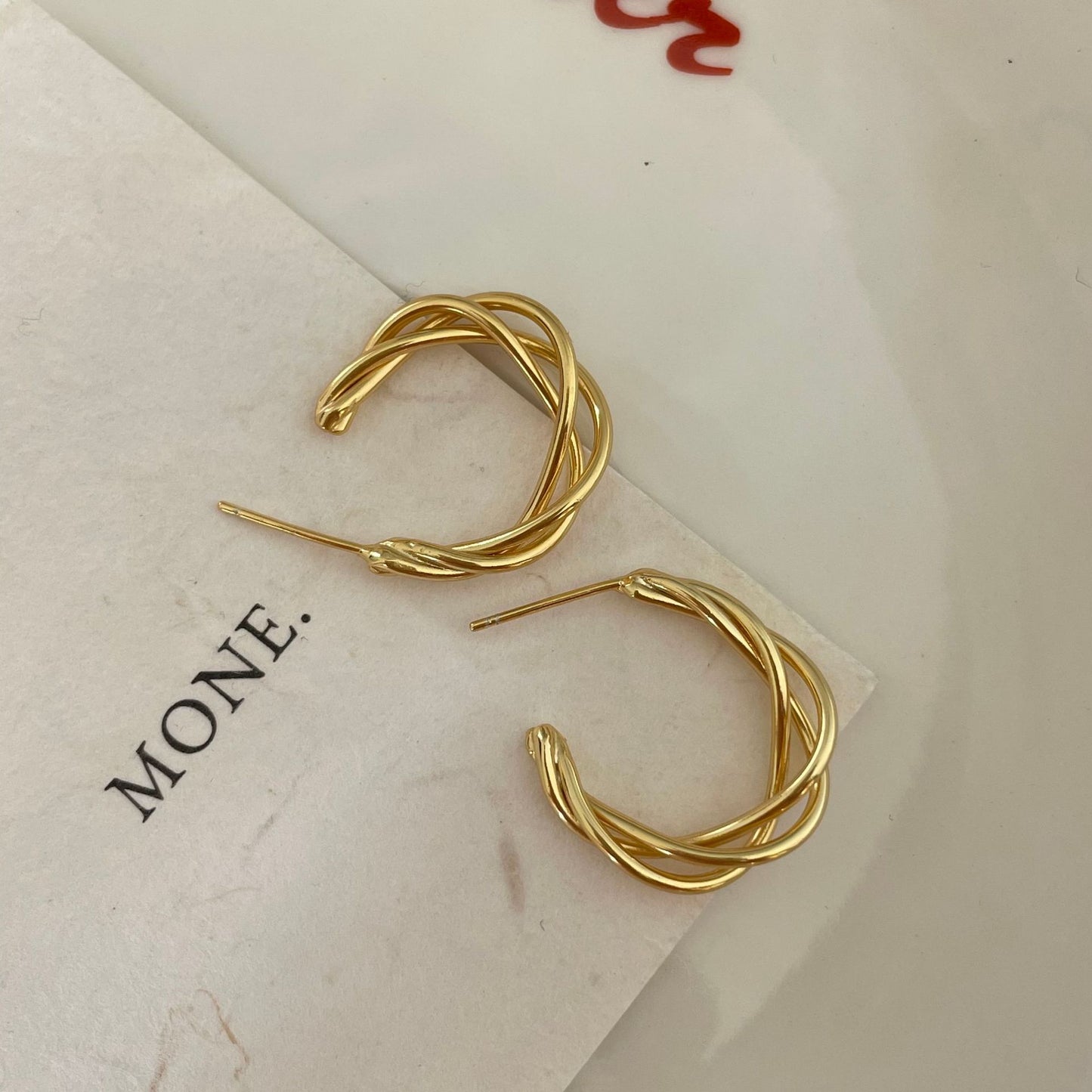 925 Sterling Silver Twisted Hoop Earrings