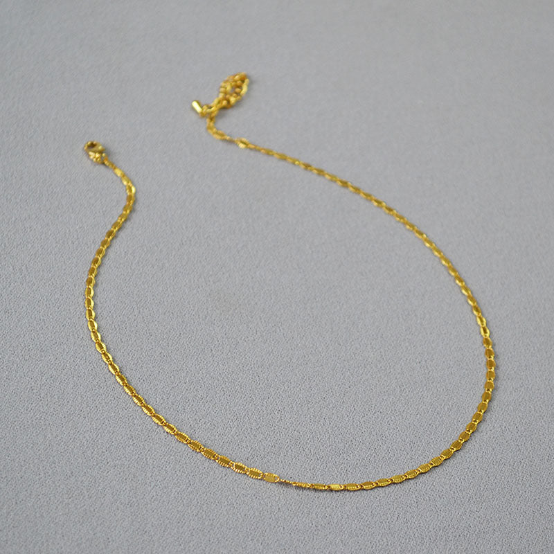 Brass Thin Chain Necklace