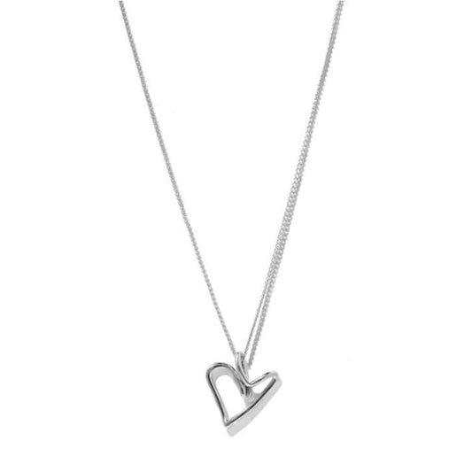 925 Sterling Silver Delicate Heart Pendant Necklace