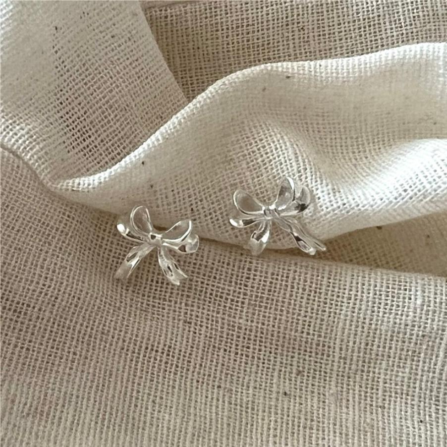 925 Sterling Silver Bowknot Earrings