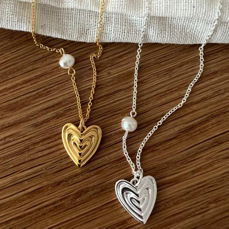 925 Sterling Silver Heart Pendant Necklace