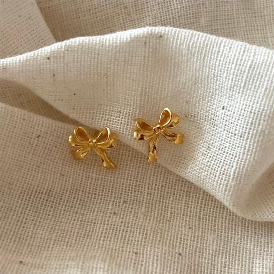 925 Sterling Silver Bowknot Earrings