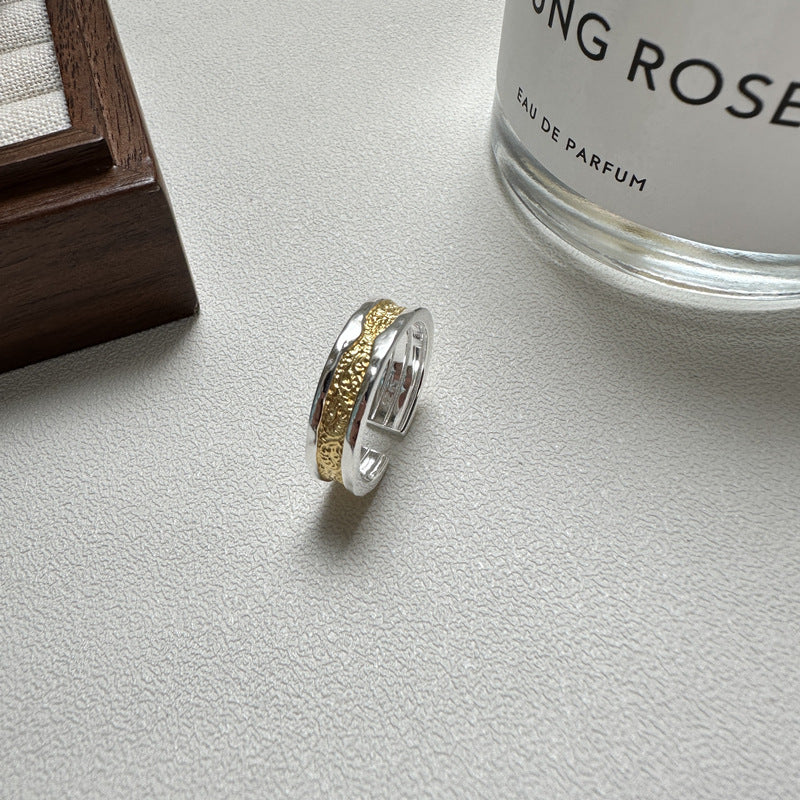 925 Sterling Silver Two Tone Ring