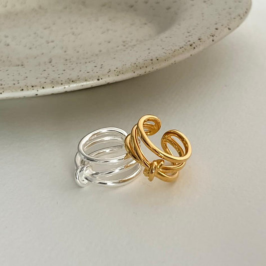 925 Sterling Silver Knotted Ring