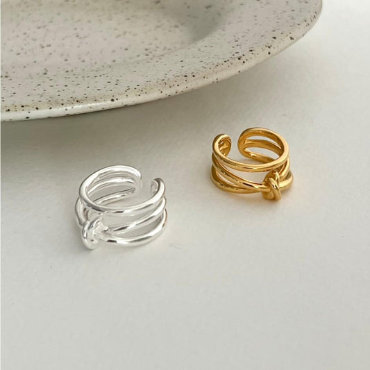 925 Sterling Silver Knotted Ring