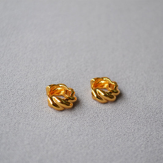 Classicial Brass Hoop Earrings