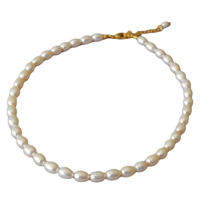 Brass Freshwater Pearl Necklace