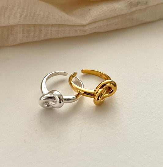 925 Sterling Silver Knotted Ring