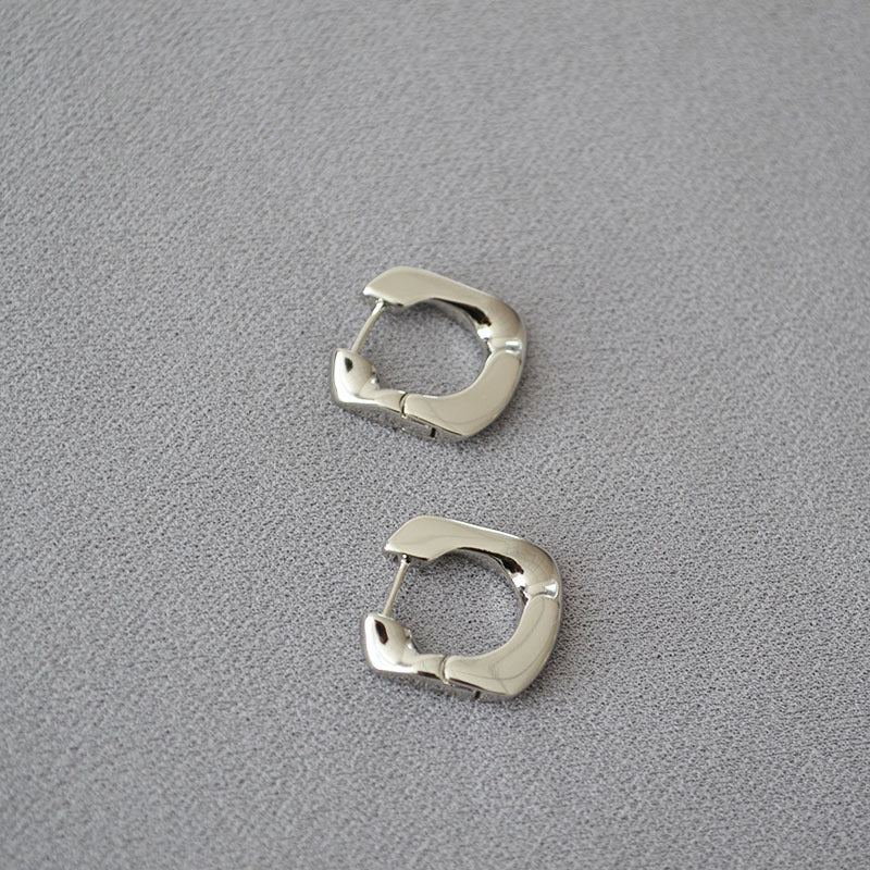 Brass Fashion Square Earrings