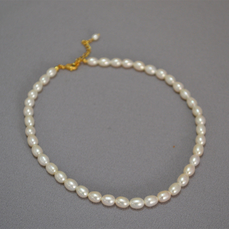 Brass Freshwater Pearl Necklace