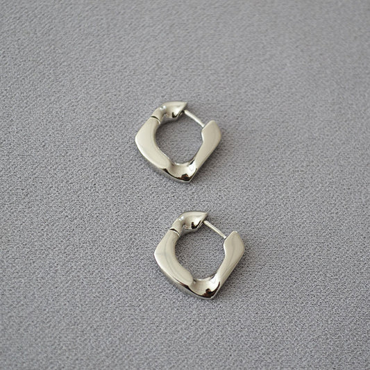 Brass Fashion Square Earrings