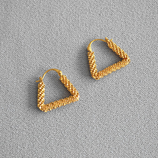 Brass Classical Geometric Earrings
