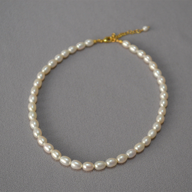 Brass Freshwater Pearl Necklace