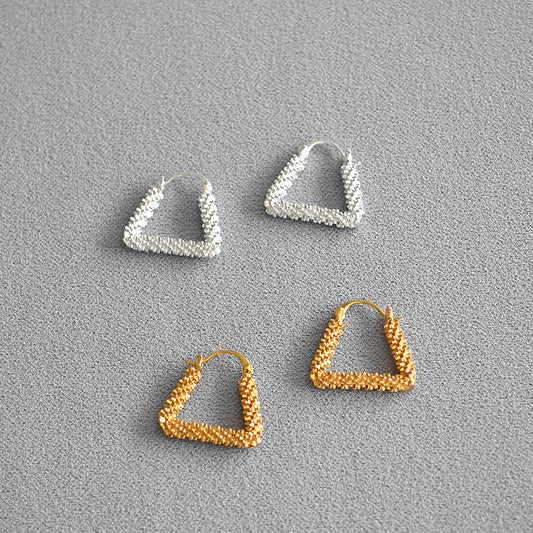 Brass Classical Geometric Earrings