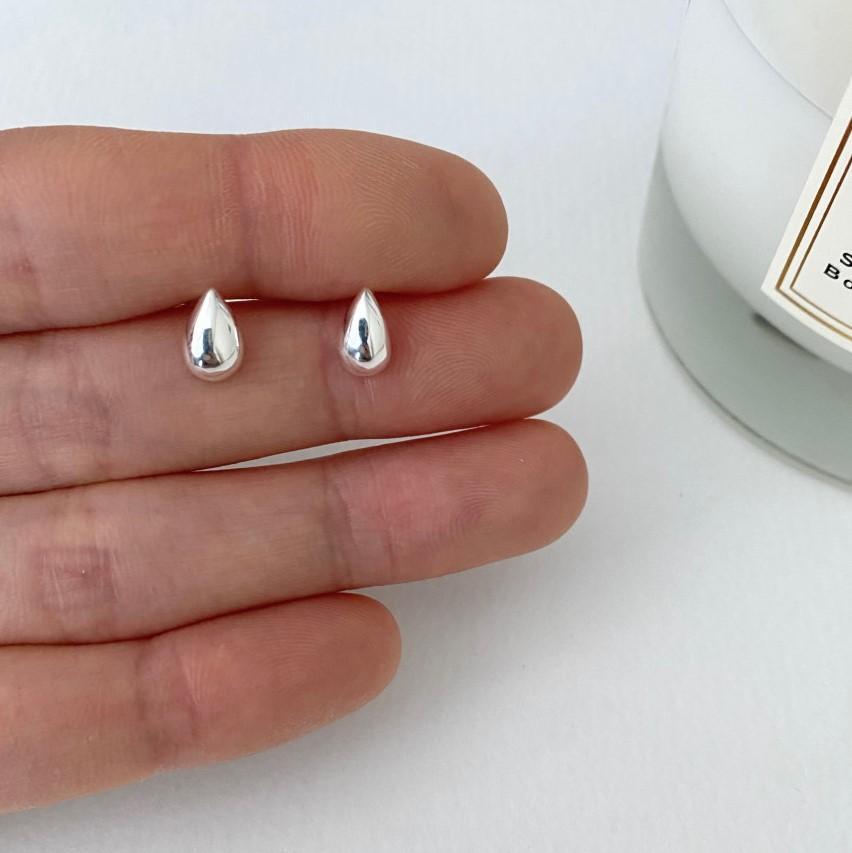 925 Sterling Silver Water Drop Shape Earrings
