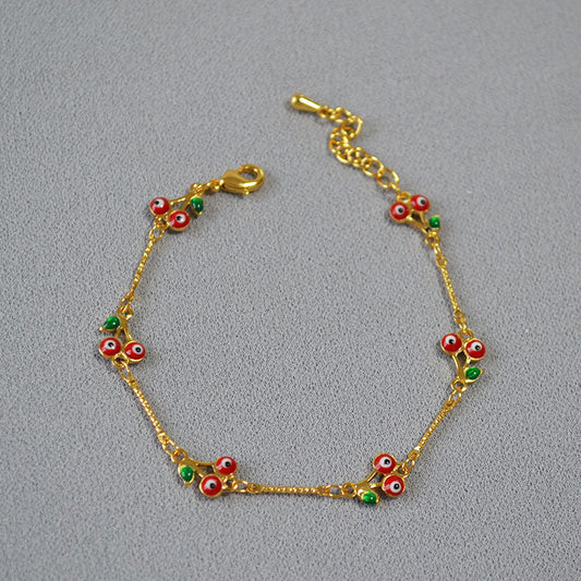 Brass Evil Eye Bracelet Bangle